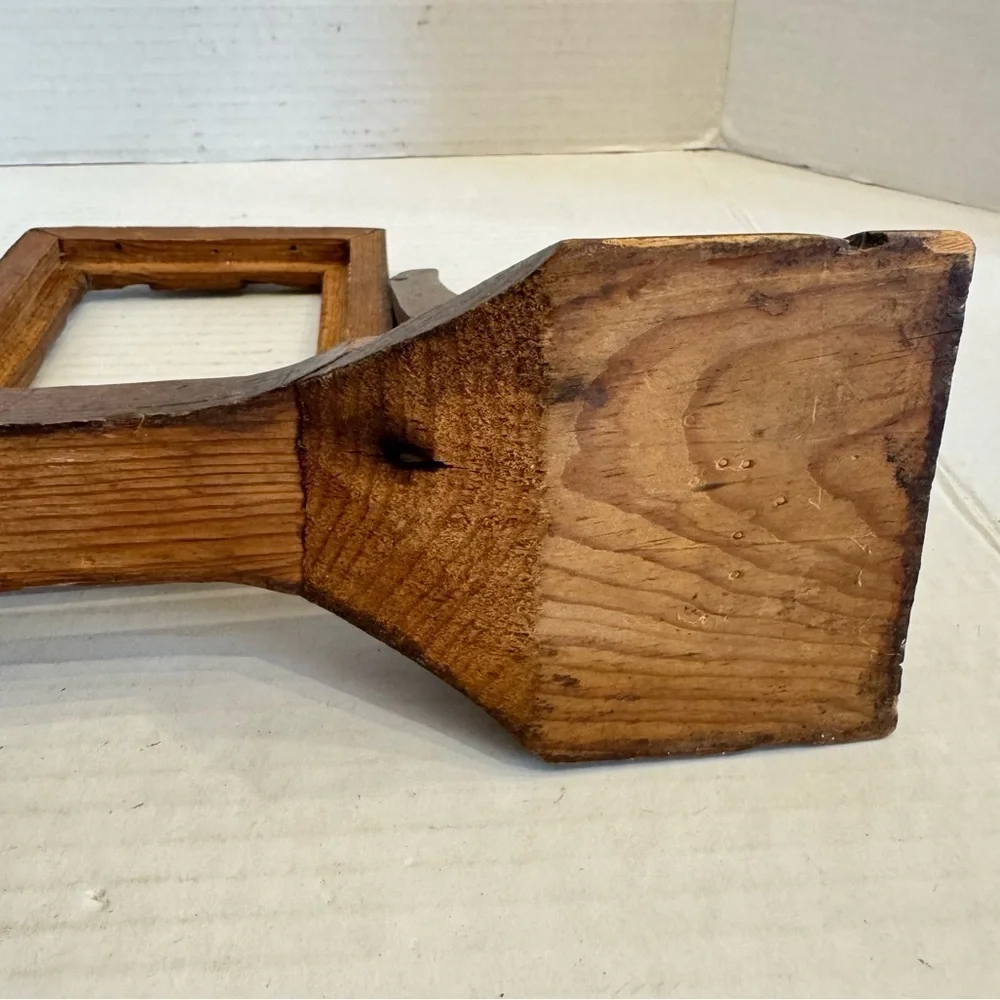 Antique Carved Wood Vanity Dresser Swivel Mirror Picture Frame Only Hand Made